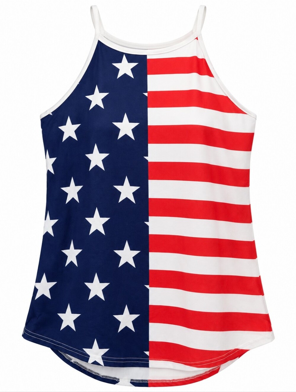 LouKeith American Flag High Neck Racerback Tank Top M NWT